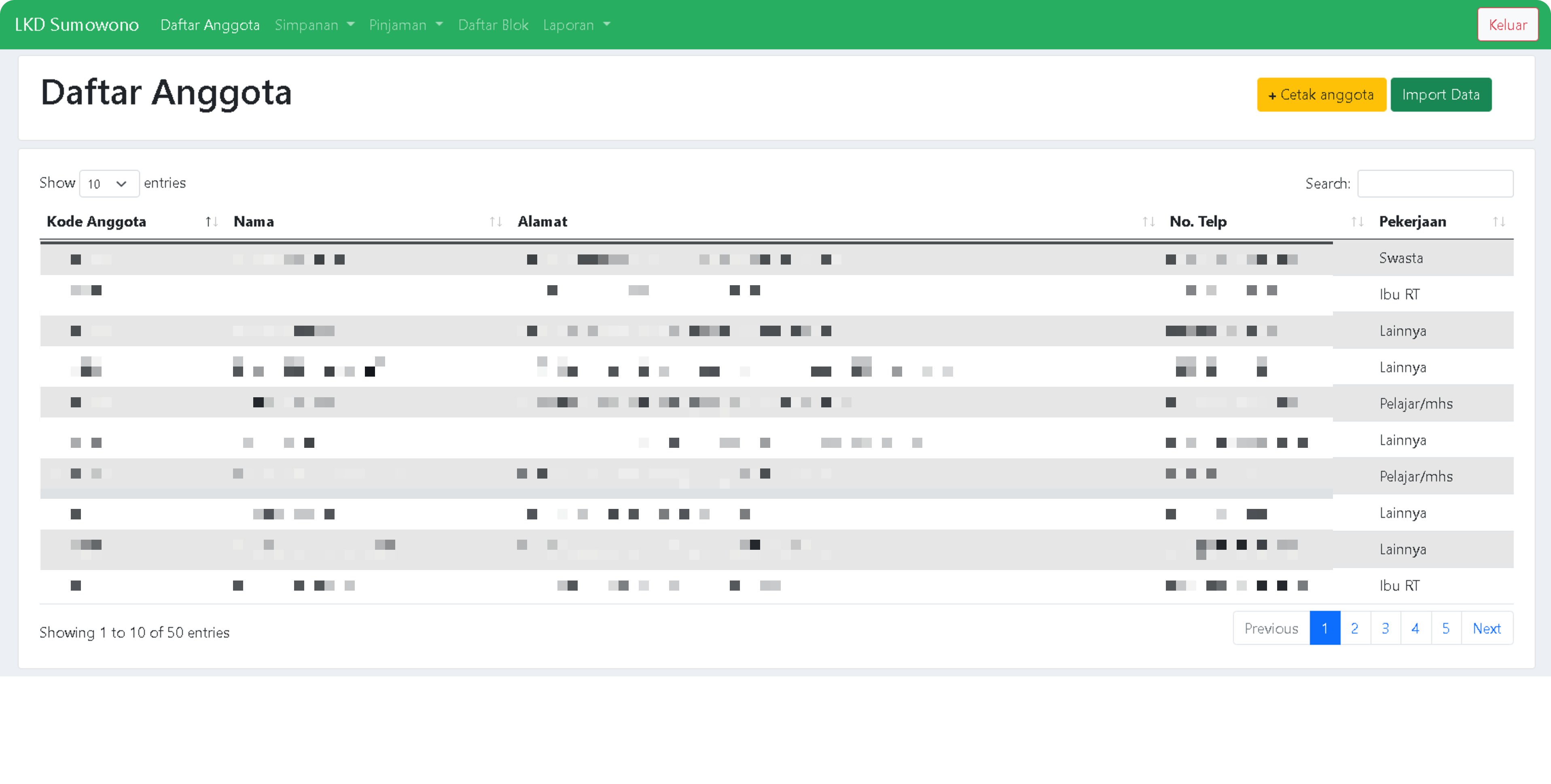LKD Sumowono — Financial Institution System screenshot 2