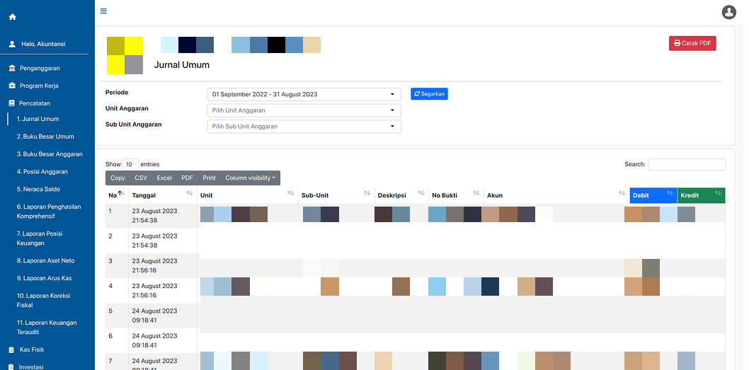 SIA UNW — Accounting Information System screenshot 3